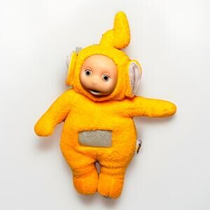Teletubbies Laa-Laa Clip-On Plush Backpack Buddy Yellow Doll Vintage Toy
